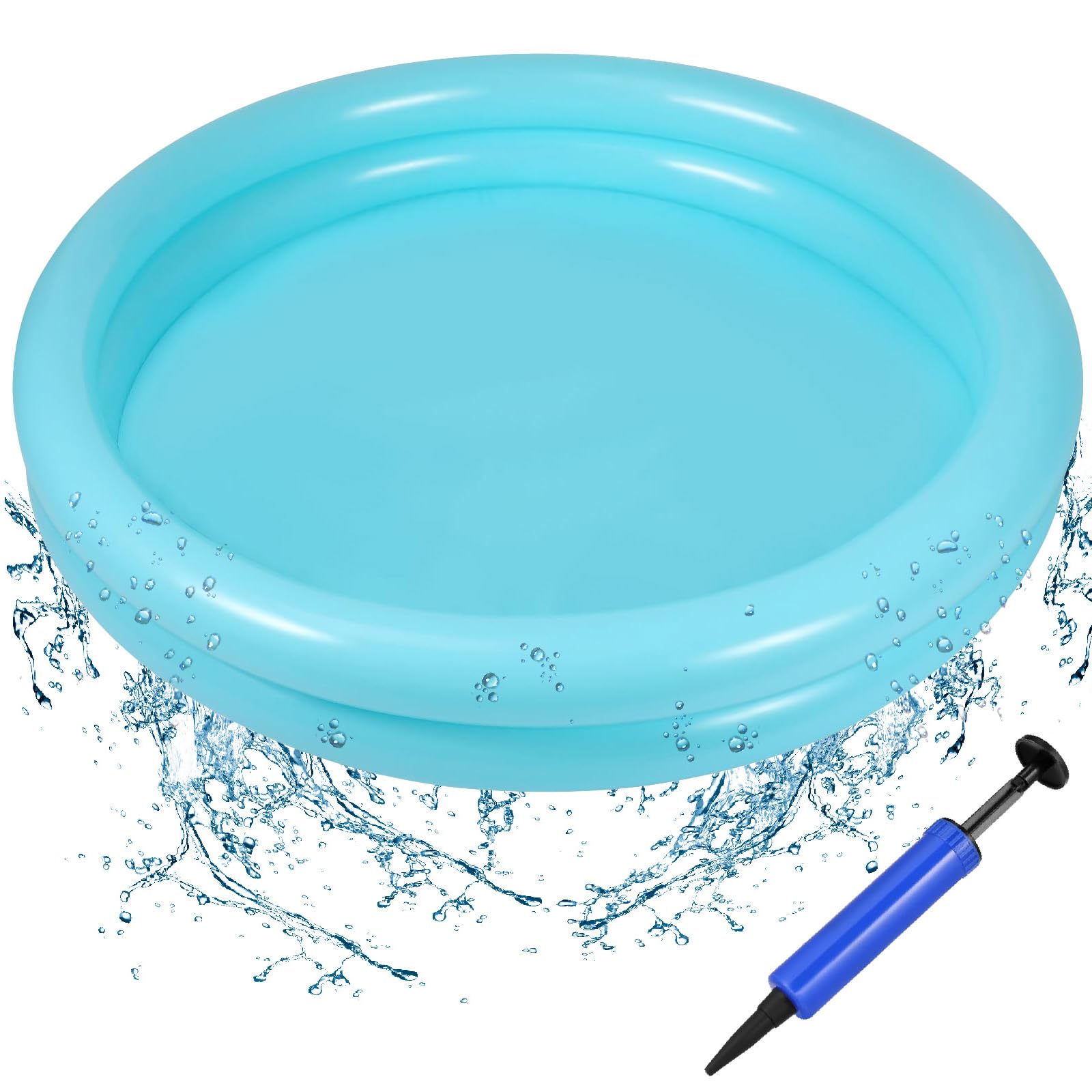 Planschbecken für Kinder, Kinderpool Ø60cm, Kinderplanschbecken, Schwimmbecken Kinder, Aufblasbarer Pool Kinde, Aufblasbares Kinderpool für Zuhause, Outdoor, Garten, Strand, Balkon Angebot bei HelloDeals