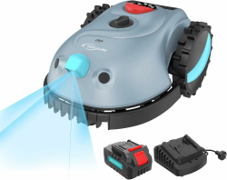 V100 Mähroboter ohne Begrenzungskabel, mit Vision-Navigation, Hindernisvermeidung(150 Arten), 4,0 Ah Akku Rasenmäher Roboter, Rasenroboter mit Graskamm, Ersatzklingen Grau Angebot bei HelloDeals