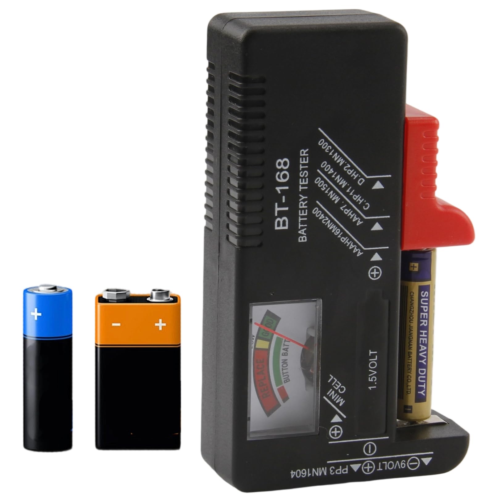 Multi Size Batterietester Batterie Tester für AA, AAA, C, D, 9V & 1.5V Knopfzellen, Digitaler Batterie Tester, Präzises Batterie Messgerät für Haushalt,Fabrik & Profi Angebot bei HelloDeals