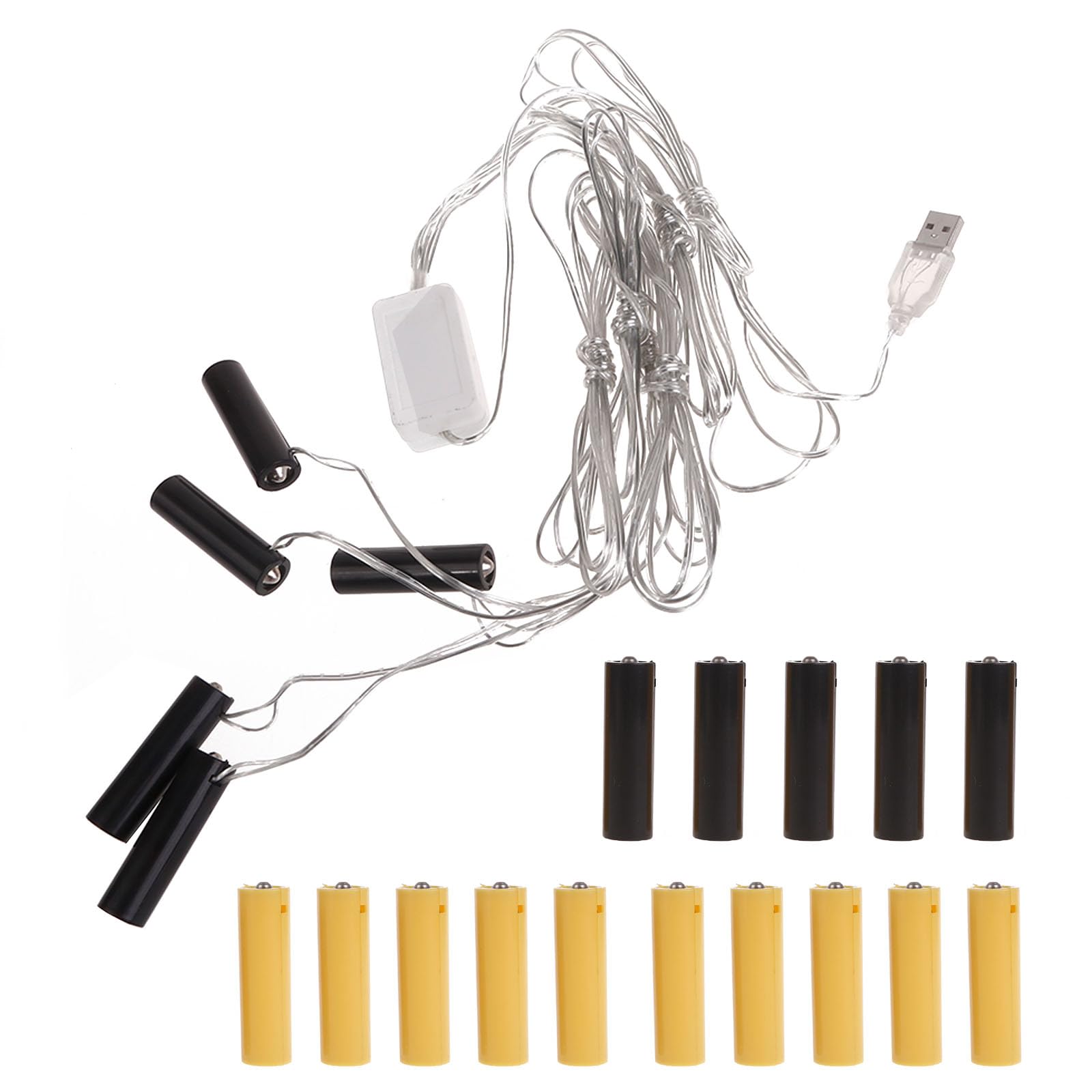 Universal Alles in 1 USB Battery Eliminator Ersetzen Sie 3V Und 4.5V AA Batterie Für Festival LED Licht Toy Walkie Talkie Und Mehr (5, AA) Angebot bei HelloDeals
