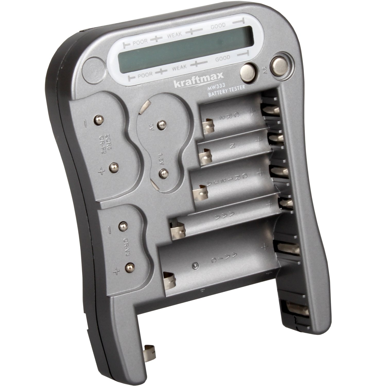 kraftmax Batterietester Universal Batterie und Akku Testgerät mit LCD-Display LX5900 mit Knopfzellen Test Angebot bei HelloDeals
