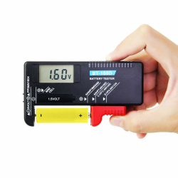 Batterietester Digitaler Akku Tester BT-168D Batterie Testgeräte mit LCD Anzeige Universal Batterieprüfer für AA,AAA,C,D,1.5V,9V Batterien und Knopfzellenbatterien Angebot bei HelloDeals