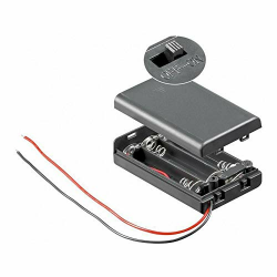 PerfectHD Batteriehalter - AAA Batteriefach - 3X AAA Mignon - mit EIN- und Ausschalter - 1 Stück - schwarz 1 Stück 3x AAA Angebot bei HelloDeals