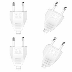 Eurostecker Flach,4 Stück Stromstecker,220v Eurostecker,Flacher Eurostecker,Stecker(220V, 2.5A),Schuko Stecker Flach,Euro Stecker,Stromstecker Flach,Euro Stecker Flach(Weiss) 4 Stücke Weißer Stift Angebot bei HelloDeals