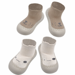 HENGBIRD 2 Paar Baby Sockenschuhe rutschfeste Niedlicher Cartoon Weicher Stricken Babybodenschuhe Krabbelsocken Baby Barfußschuhe Kinderschuhe für Baby Mädchen Junge Angebot bei HelloDeals