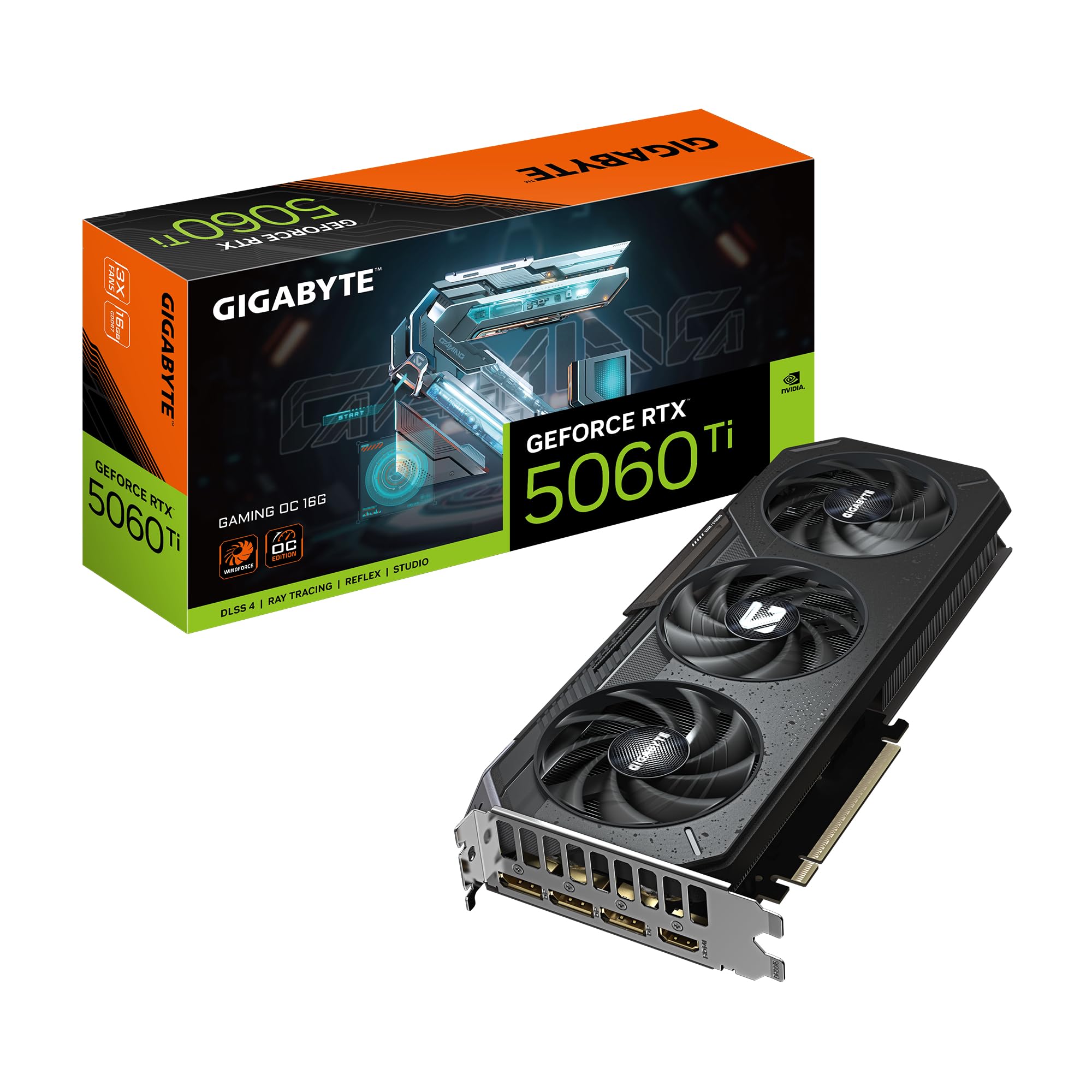 Gigabyte GeForce RTX 5060 Ti Gaming OC 16G Grafikkarte – 16 GB GDDR7, 128 Bit, PCI-E 5.0, 2647 MHz Kernfrequenz, 3 x DisplayPort, 1 x HDMI, GV-N506TGAMING OC-16GD Full-Height/Full-Length (FH/FL) Angebot bei HelloDeals