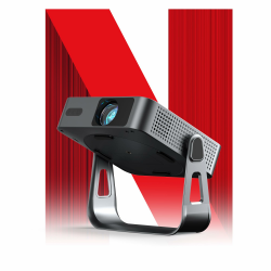 Smart Beamer Netflix Offiziell Mini Projektor 4K mit Autofokus ＆ Trapezkorrektur, VOPLLS 700ANSI 1080P Full HD WiFi6 Bluetooth Beamer Klein Heimkino/Outdoor 360° Drehbar Projector für Handy (Schwarz) Schwarz-Smart Beamer/Netflix Offiziell/360° Drehbar Angebot bei HelloDeals