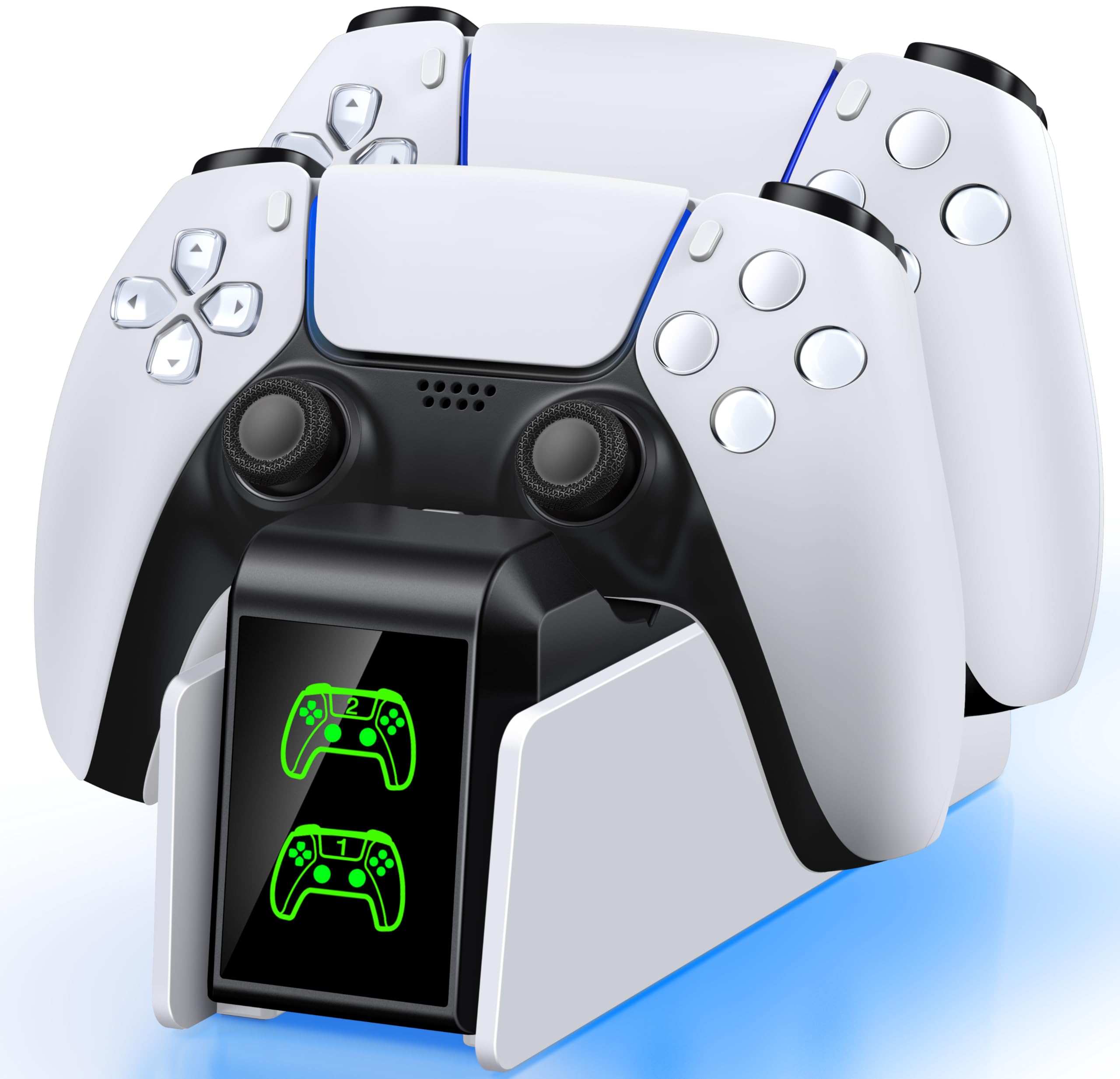 PS5 Controller Ladestation, Dualsense Controller Ladeständer mit LED Anzeige, 3 Stunden Laden Schnellladestation für PlayStation 5 Controller, PS5 Zubehör für PlayStation 5(Keine Schaltfläche) Weiß Angebot bei HelloDeals