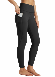 WILLIT Damen Fleece Leggings gefütterte High Waisted Winter Warme Hose Thermo Sportleggins Yoga Laufhosen mit Taschen M Schwarz Angebot bei HelloDeals