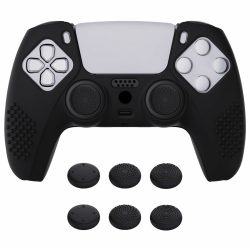 eXtremeRate PlayVital Hülle für ps5 Controller,Case Anti-Rutsch Schutzhülle Griffe Skin,6 Stück Stick Aufsätze für PS5 Controller(3D Noppen Edition,Schwarz) Angebot bei HelloDeals