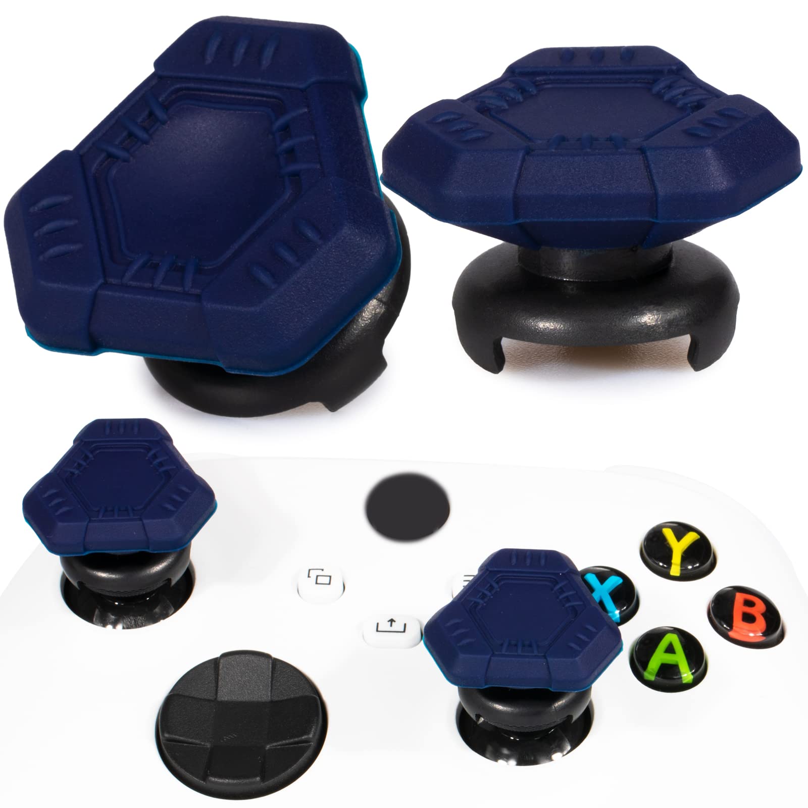 Playrealm FPS Thumbstick Extender &Textur Gummi Silikon Griffabdeckung Thumb Grip Aufsätze 2 Sätze für Xbox Series X/S & Xbox One Controller (UFO Blau) Angebot bei HelloDeals