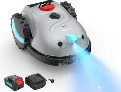 V100 Mähroboter ohne Begrenzungskabel, mit Vision-Navigation, Hindernisvermeidung(150 Arten), 4,0 Ah Akku Rasenmäher Roboter, Rasenroboter mit Graskamm, Ersatzklingen Hellgrau Angebot bei HelloDeals