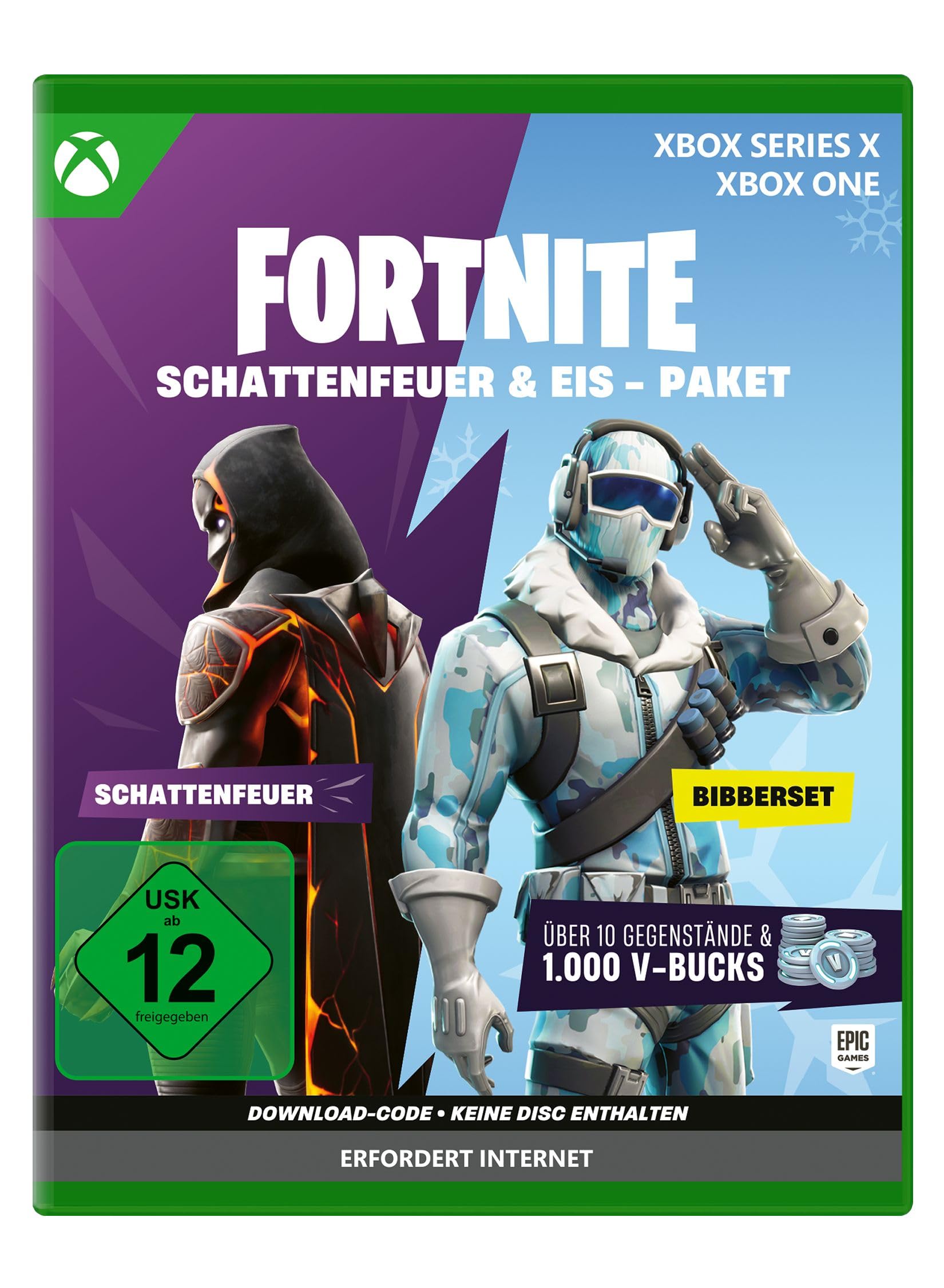 Fortnite Schattenfeuer & Eis -Paket (Download-Code in der Box) - Xbox Angebot bei HelloDeals