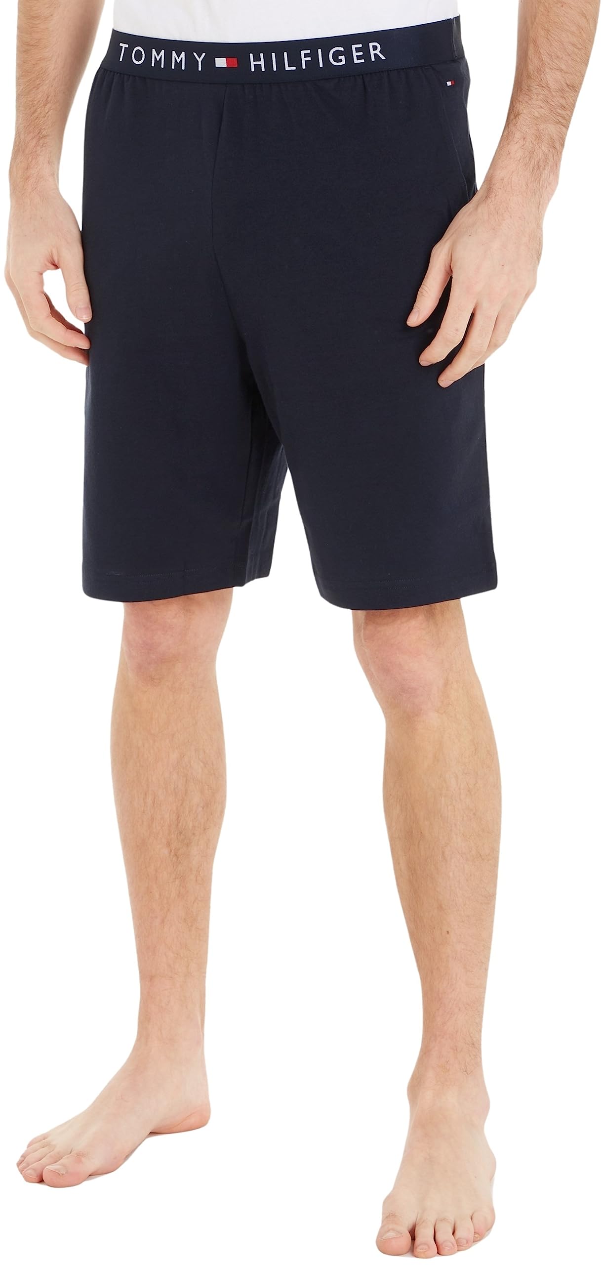 Tommy Hilfiger Herren Sweatshorts Jersey Short Kurz M Blau (Desert Sky) Angebot bei HelloDeals