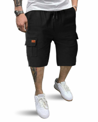 HMIYA Kurze Hosen Herren Cargo Shorts Baumwolle Bermuda Shorts Sommer Cargohose Herren kurz mit Taschen XXL Schwarz Angebot bei HelloDeals