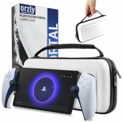 Orzly Tragetasche für PlayStation Portal Remote-Player für PS5 Konsole, Reise- und Aufbewahrungsschutz für Headset-Ladegerät und mehr Hülle , Weiß/Schwarz – Geschenkbox Edition White/Black Angebot bei HelloDeals