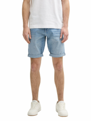 TOM TAILOR Herren TTJOSH Regular Slim Jeans Shorts 34 10142 - Light Stone Blue Denim Angebot bei HelloDeals