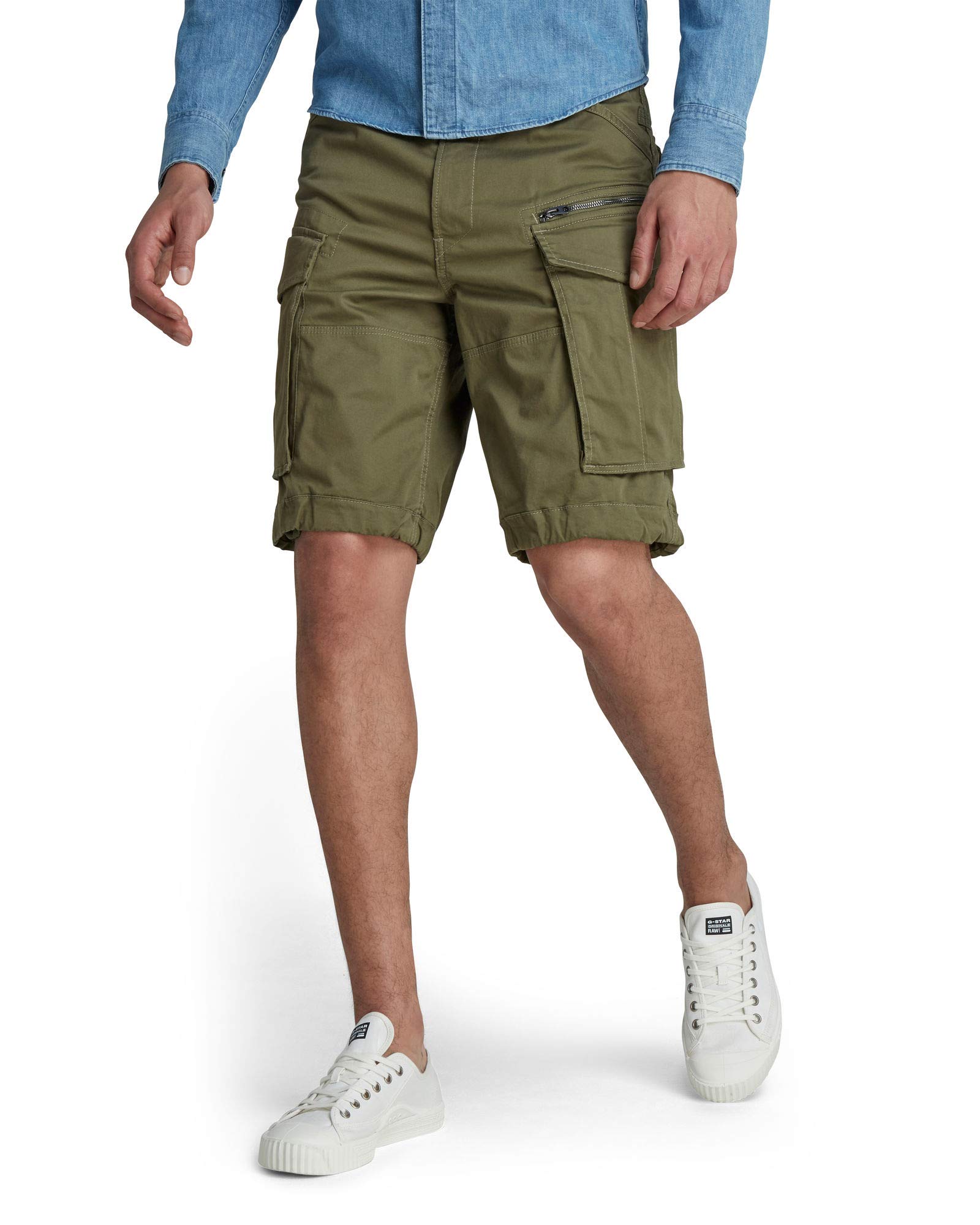 G-STAR Herren Rovic Zip Relaxed Shorts 36W Grün (Sage D08566-5126-724) Angebot bei HelloDeals