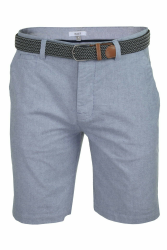 Xact Herren Oxford Chino Shorts mit Gürtel 34W Oxford Navy Angebot bei HelloDeals