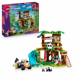 LEGO Friends Panda-Pflegestation - Spielzeug mit Panda Schutzgebiet - Tierspielset mit Baumhaus, Quad, 2 Mini-Puppen und 3 Panda Figuren - Geschenk für Mädchen ab 7 Jahren - 42648 Angebot bei HelloDeals