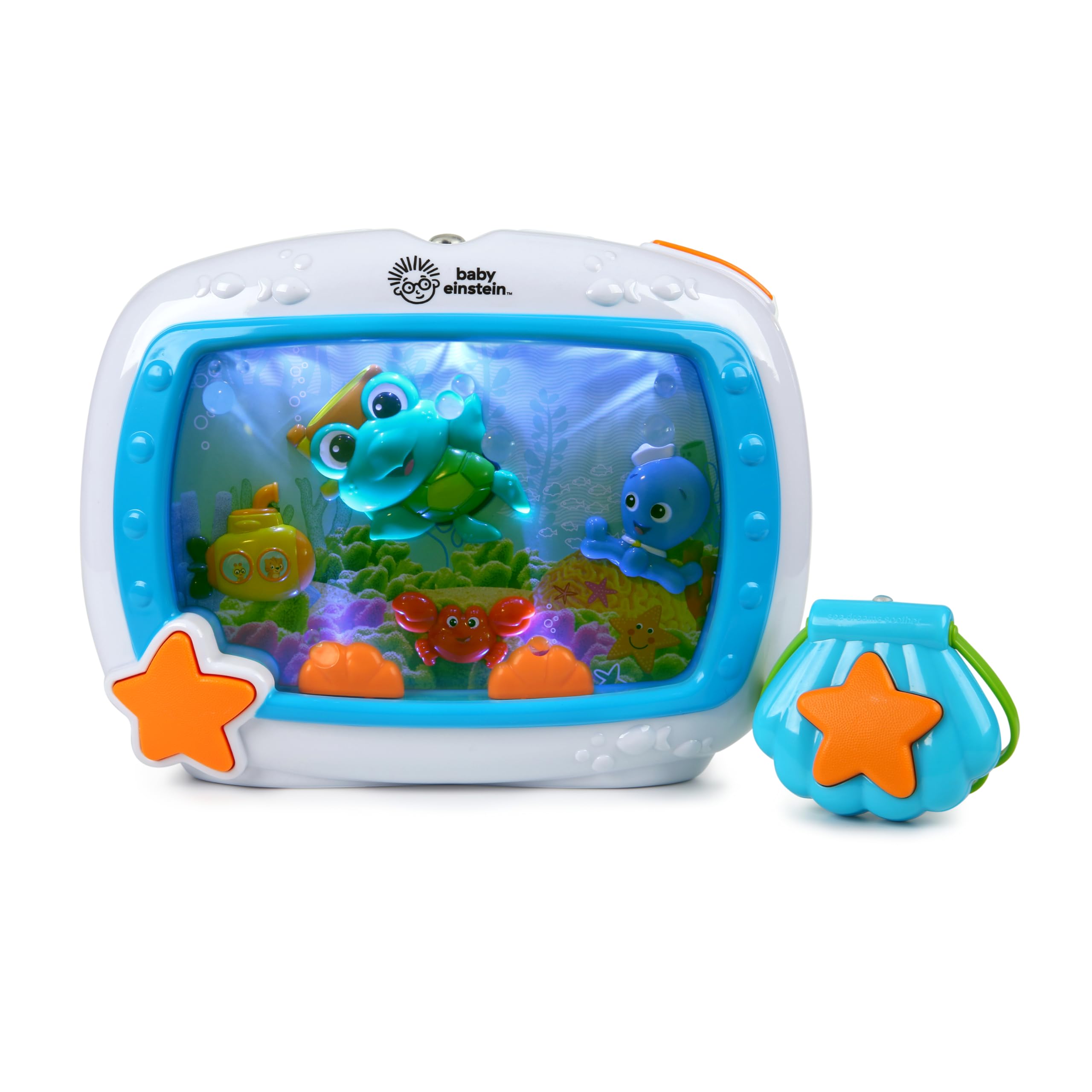 Baby Einstein, Sea Dreams Soother Schlummerlicht für Das Gitterbett mit Fernbedienung, Lichtern und Melodien Angebot bei HelloDeals
