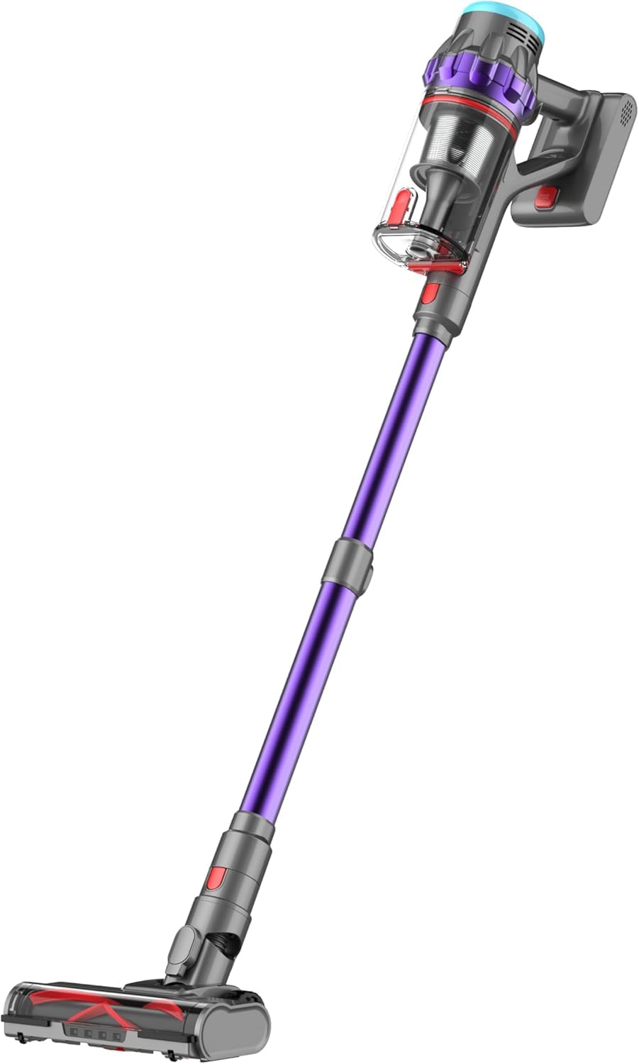 Lubluelu G10 Akku Staubsauger 50000Pa/550W/50Min Staubsauger Kabellos mit Display, Anti-Tangle-Bürste, leichte & Flexible Bauweise, Akkustaubsauger für Tierhaare/Teppiche/Hartböden/Auto Violett Angebot bei HelloDeals