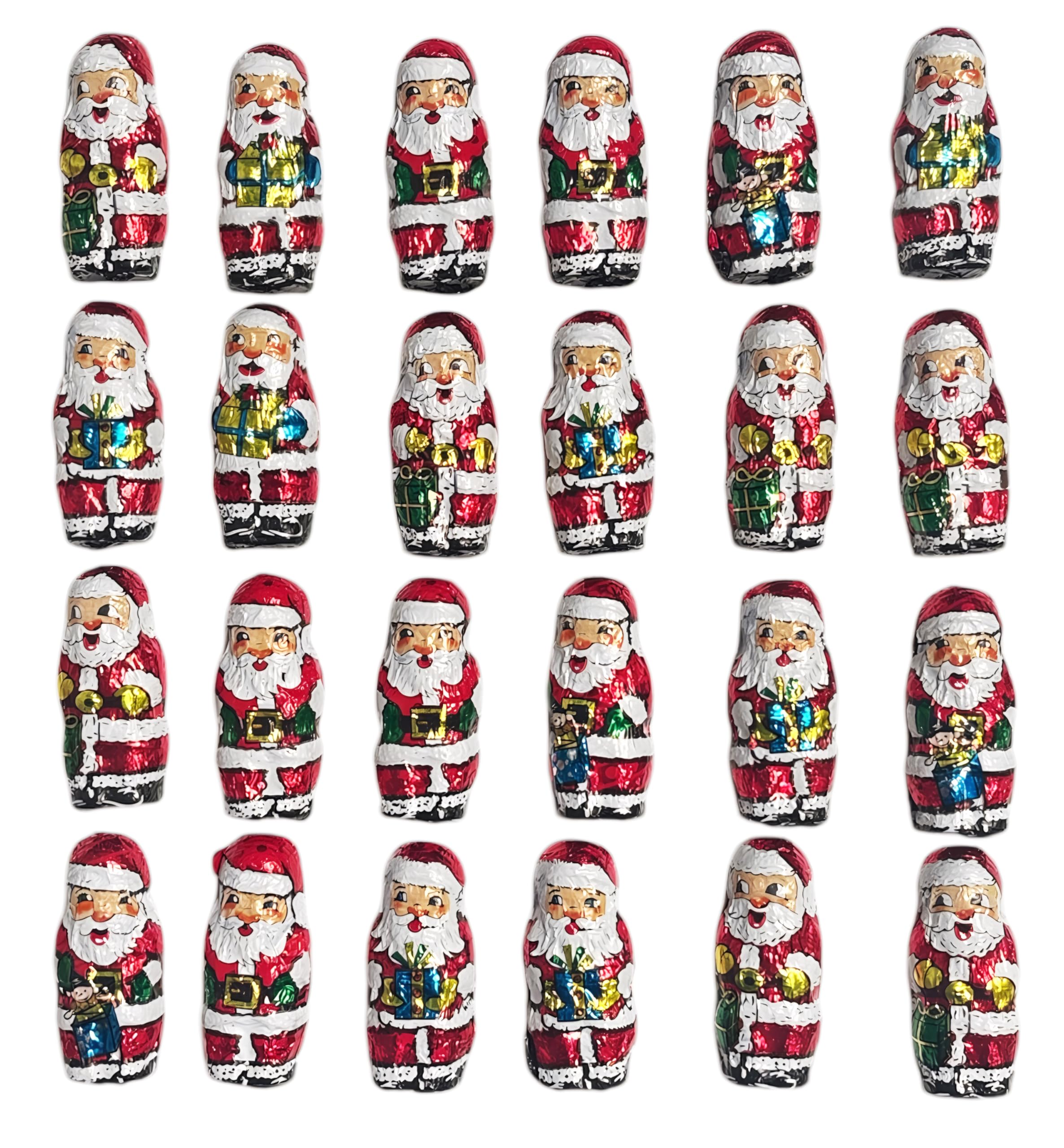 Weihnachtsdeko Sparpack, 24 Weihnachtsmänner aus Schokolade einzeln verpackt, 170g CAPTAIN PLAY Nikolaus Schokolade zum Verzieren und Dekorieren Angebot bei HelloDeals