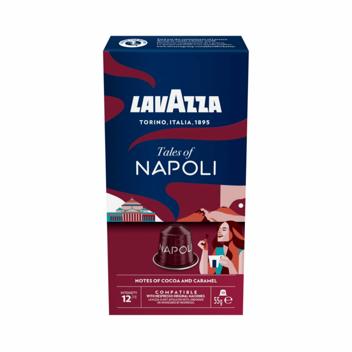 Lavazza Tales Of Napoli, Reichhaltiges Espresso-Erlebnis mit Noten von Karamell und Kakao, 10 Kapseln, Nespresso kompatibel Napoli 55 g (1er Pack) Angebot bei HelloDeals