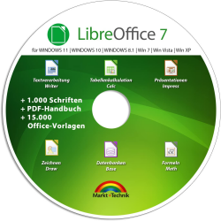 Libre Office Suite 2025 - kompatibel zu Word, Excel, PowerPoint - inkl. 1.000 Schriften und PDF Handbuch für Win 11, 10, 8.1, 7 Angebot bei HelloDeals