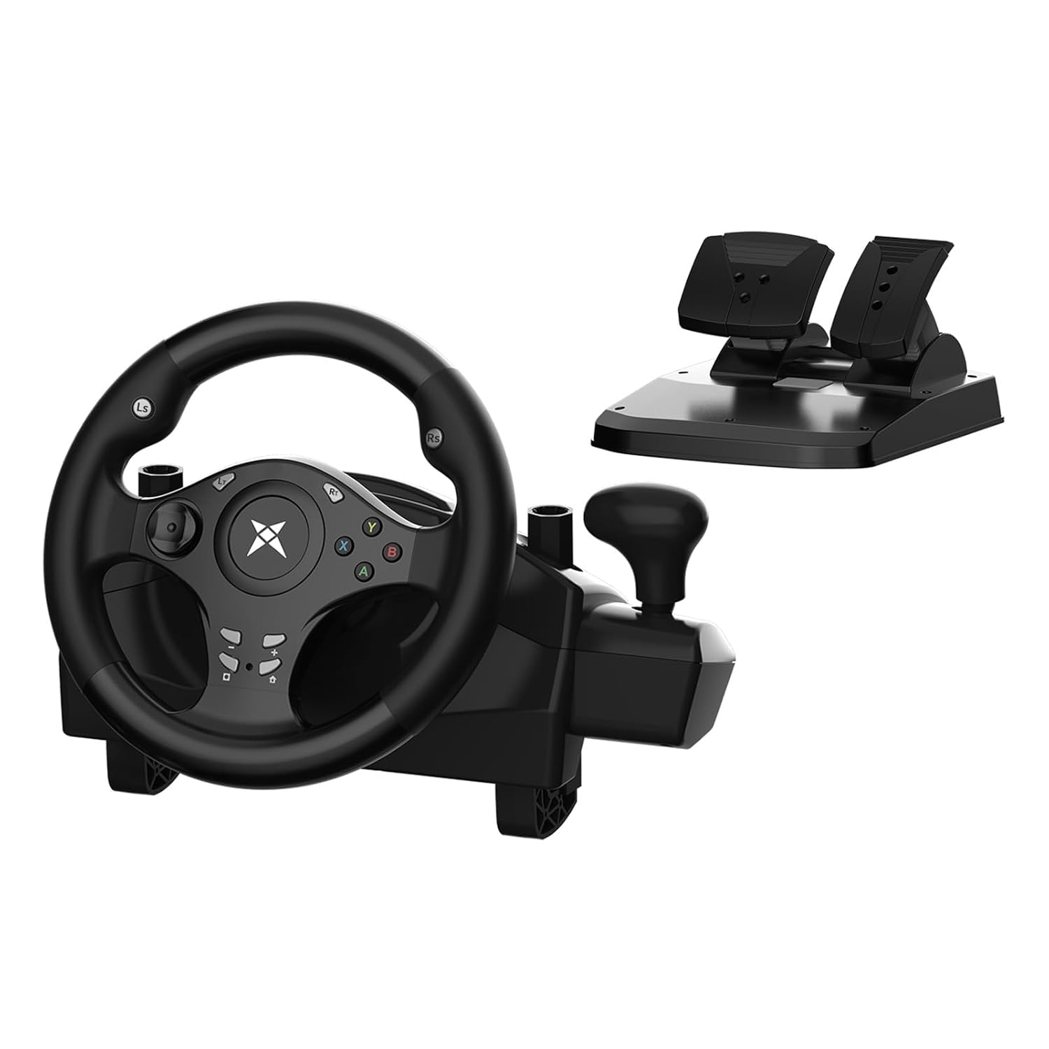 NBCP R270 Gaming Lenkrad mit Pedalen, 270° Lenkrad mit Vibrationseffekt, Kompatibel mit PC, PS3, PS4, Xbox One, Xbox Series X/S & Nintendo Switch – Perfekt für Rennspiele Angebot bei HelloDeals