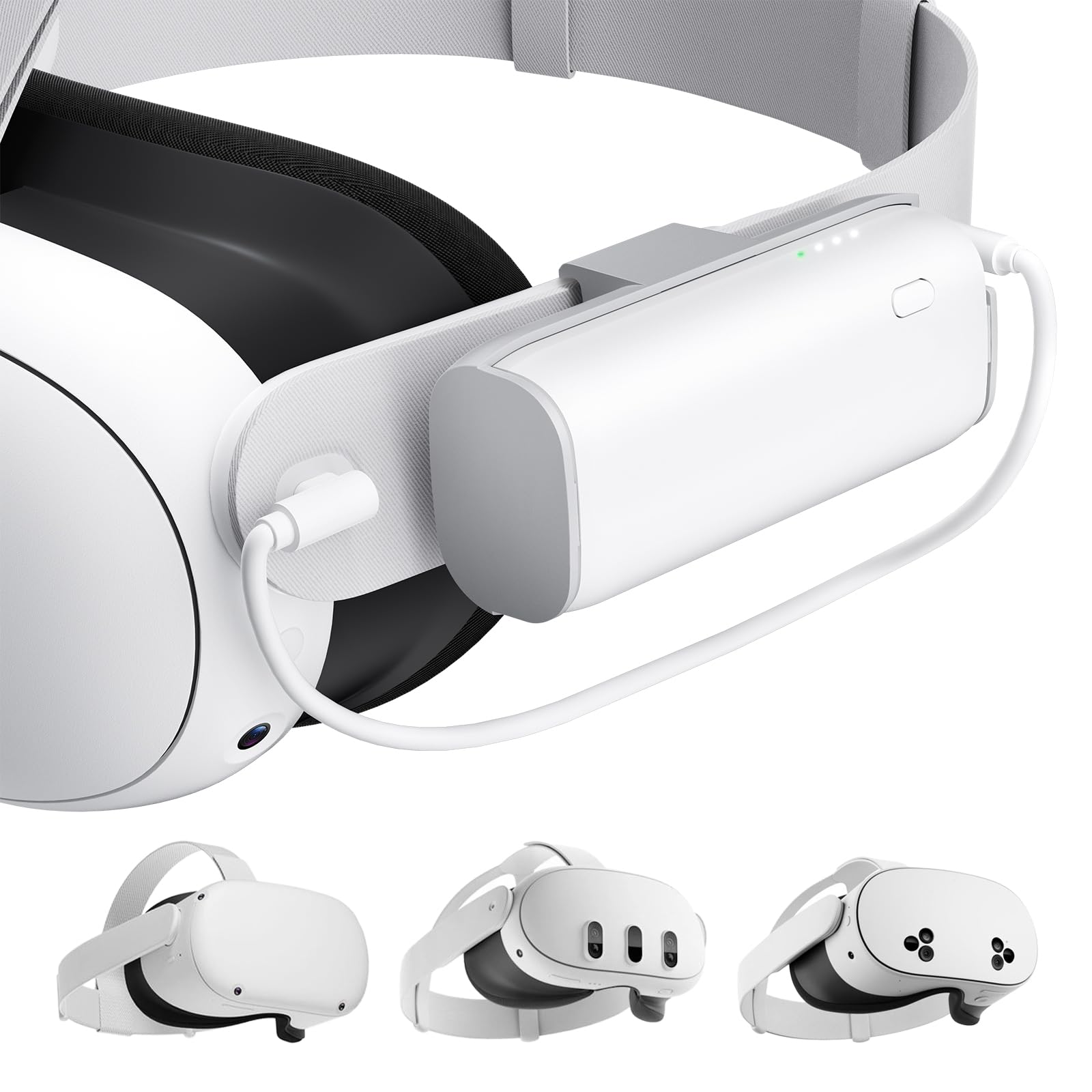 SUPERUS Akku-Pack für Meta Quest 3/3S/2, 5000mAh, PD20W Schnellladung, 2-3 Stunden zusätzliche Spielzeit, kompatibel mit Original und Elite Straps, leichtes, tragbares wiederaufladbares VR-Zubehör Angebot bei HelloDeals