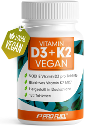 Vitamin D3 K2 VEGAN - 120 Tabletten mit 5000 IE D3 + 200 mcg K2 (MK7) - Vitamin D3 optimal hochdosiert und vegan - reicht für 19 Monate - laborgeprüft mit Zertifikat 1x 120 Tabletten Angebot bei HelloDeals