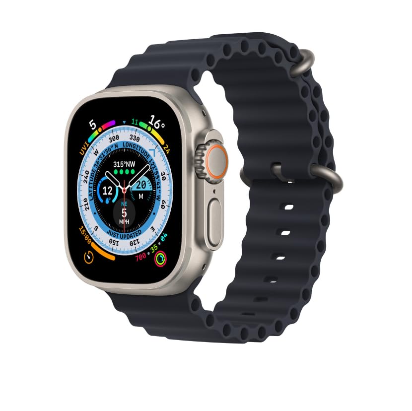 Apple Watch Ultra 2 (GPS, 49MM) Titangehäuse mit Black Ocean Band, One Size (Generalüberholt) Angebot bei HelloDeals