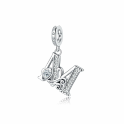 Letter Charms für Pandora Armbänder Silber Alphabet Initial Charms Bead Anhänger Schmuck Geschenk für Frauen Mädchen Initial-M Angebot bei HelloDeals