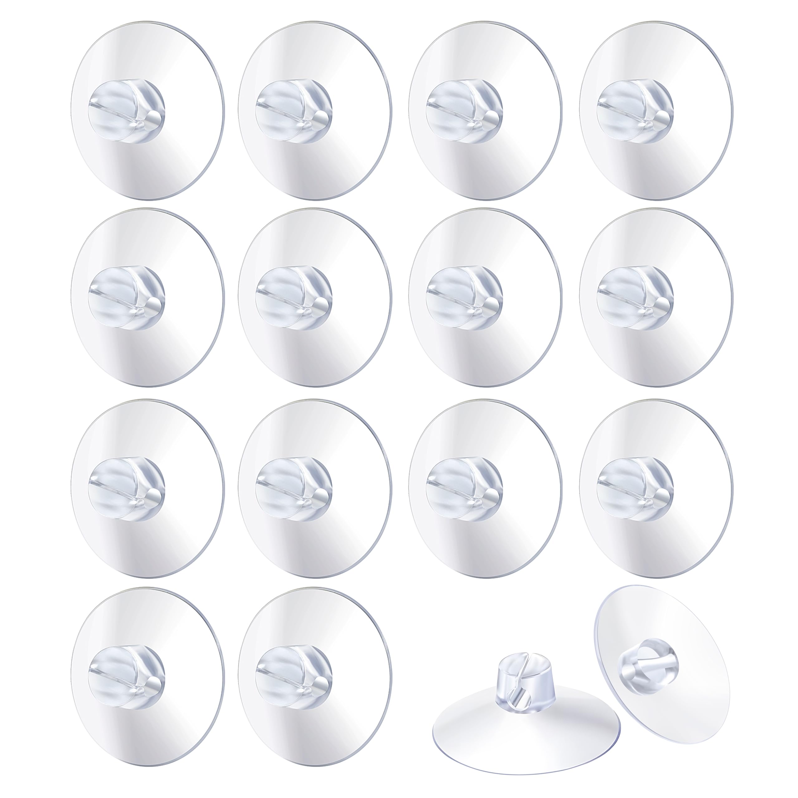 MERRYXMAS 20x Saugnäpfe für Lichterketten - Saughaken - Saugnapfhalter für Fenster & Scheibe - Haken & Clips zur Halterung Angebot bei HelloDeals