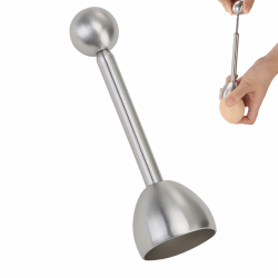 Edelstahl Eierknacker-Aufsatz für Weich und Hartgekochte Eier, Eierschalenentferner, Eieröffner mit Kugel, Eierköpfer und Cutter, Eier Cutter für Weiches, für Frühstück und Backen Angebot bei HelloDeals