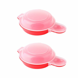 Eierkocher für die Mikrowelle, 2 Stück, Mikrowellen-Eierkocher, PP, einfach, schnell, Hamburg, Omelett-Hersteller, Kochwerkzeug mit transparentem Deckel für die Küche Angebot bei HelloDeals