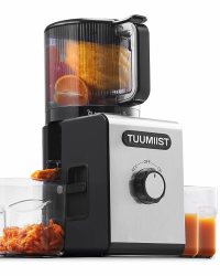 150mm XXL-Entsafter, TUUMIIST Großkalibriger Entsafter Testsieger für Obst & Gemüse, 3L Füllvolumen Für Familie – 99% Saftausbeute, BPA-frei, REV Anti-Blockier-System + Ein-Klick-Reinigung, Schwarz XX-Large Schwarz Angebot bei HelloDeals