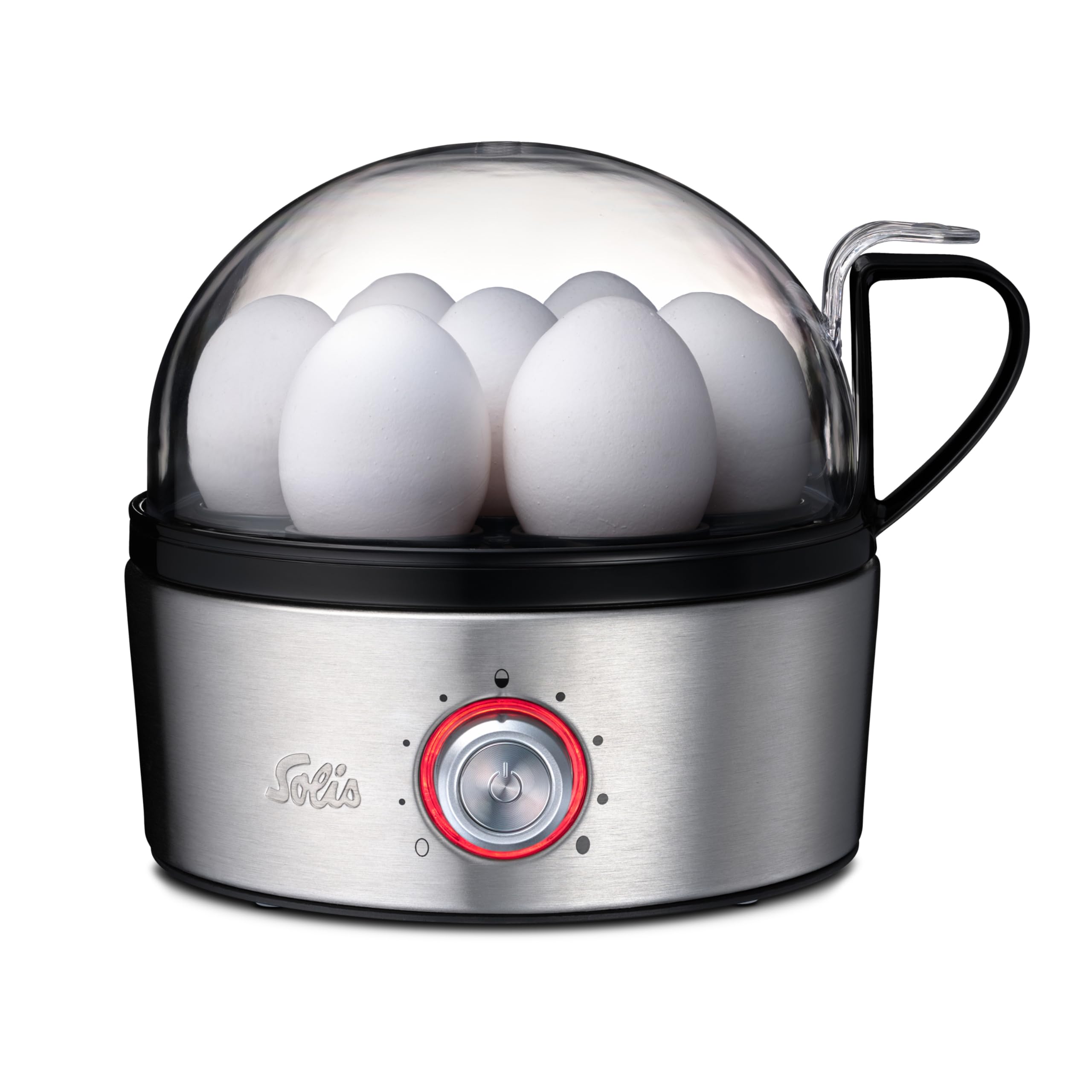 Solis Egg Boiler & More 8272 – Multifunktionaler Eierkocher & Dampfgarer aus Edelstahl, für bis zu 7 Eier, Härtegradeinstellung, LED-Kontrolle, akustisches Signal, sicher & leicht zu reinigen Angebot bei HelloDeals