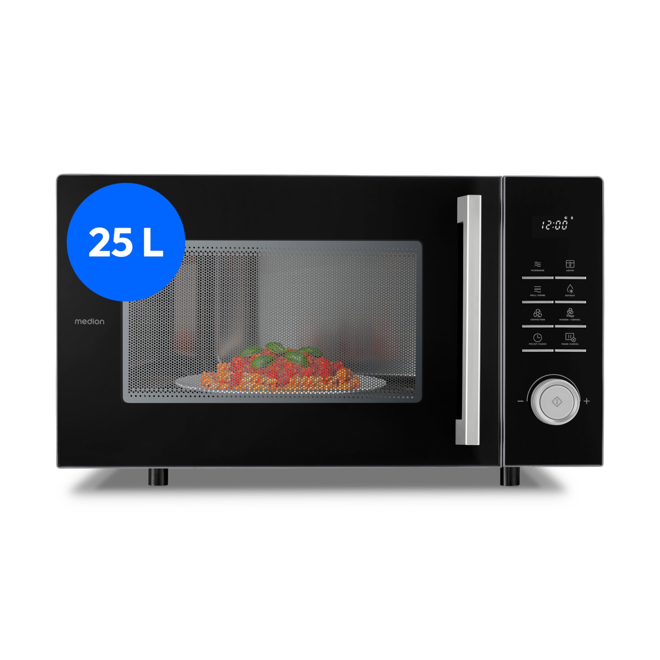 MEDION Mikrowelle mit Grill und Heißluftfritteusenfunktion (25 Liter, 900 Watt, 1.500 Watt Grill, 1.500 Watt Heißluftfunktion, 11 Programme, 10 Leistungsstufen, MD12231) hell grau [MODELL 2025] Angebot bei HelloDeals