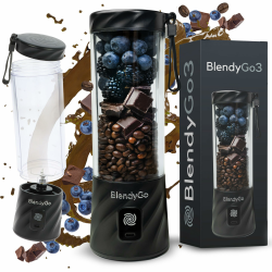 Mixer BlendyGo3, Standmixer, Smoothie maker, Mixer smoothie maker to go, Blender, BPA-freie, PulseMotion & BlendPro Technologie 550 ml (Schwarz) Angebot bei HelloDeals