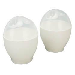 2-teiliger Mikrowellen-Eierkocher, Antihaft-Sicherheitsmaterial, 1-Minuten-Mikrowellen-Eierkocher für die Küche, Kochutensilien Angebot bei HelloDeals