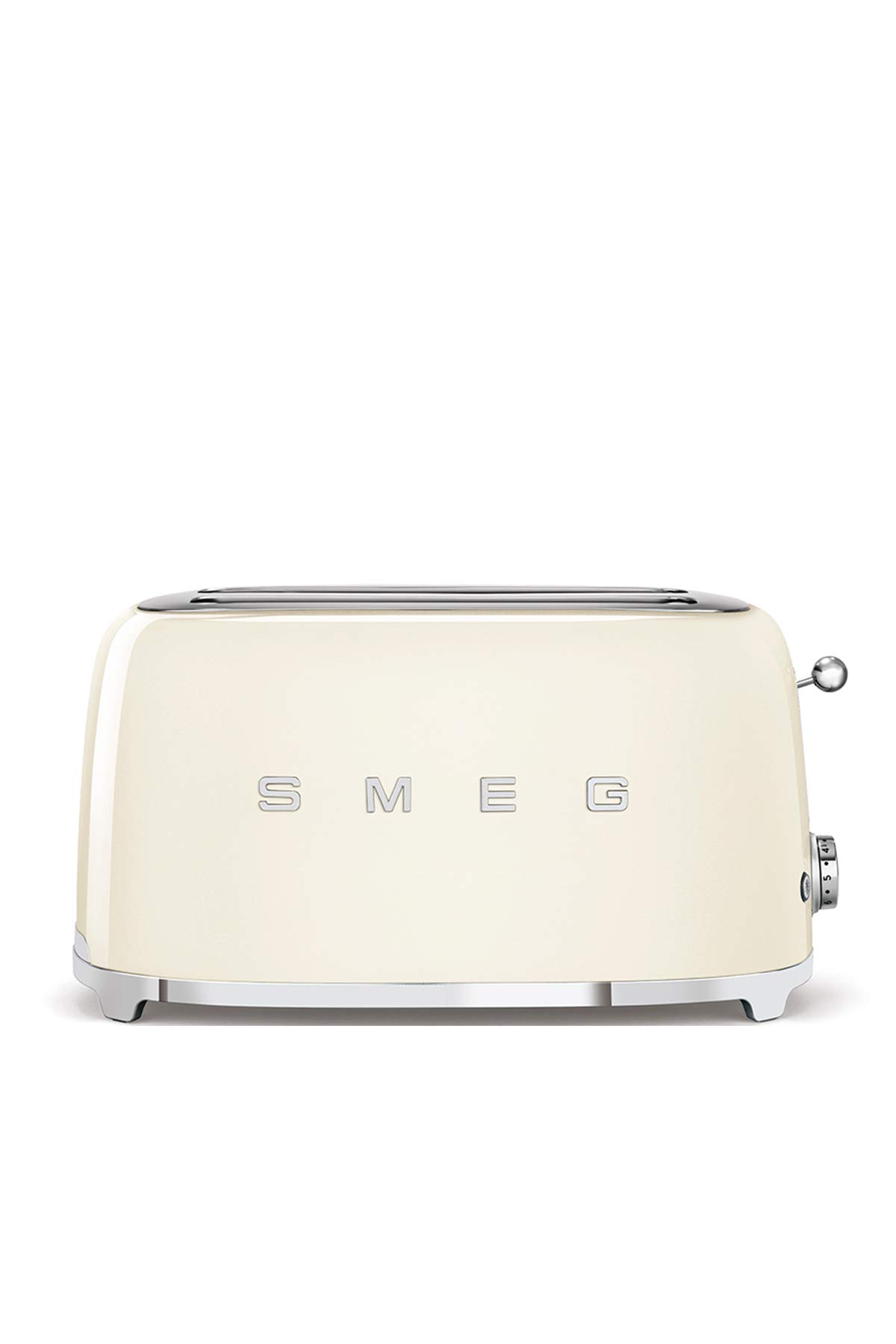 Smeg, 2x4 TSF02CREU -Toaster, 2 Schlitze für 4 Scheiben, 6 Vergoldungsniveaus, Heizfunktion, Abtau- und Bagel- Funktion, Sammelschublade, 1500W, Creme Angebot bei HelloDeals