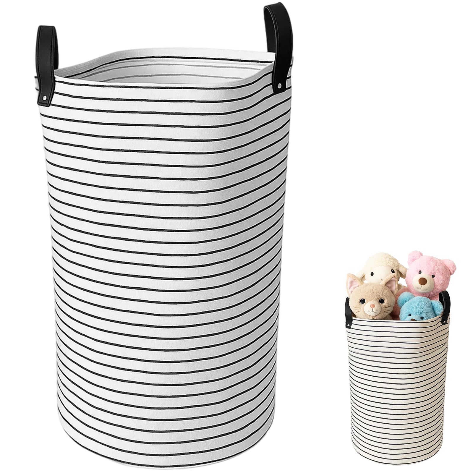 Faltbarer Wäschekorb, Wäschesack Groß 60 Liter, Wasserdichter Innenbereich, Ideal für Kleine Räume, Studentenzimmer und Kinderzimmer, 60 x 35 cm Angebot bei HelloDeals