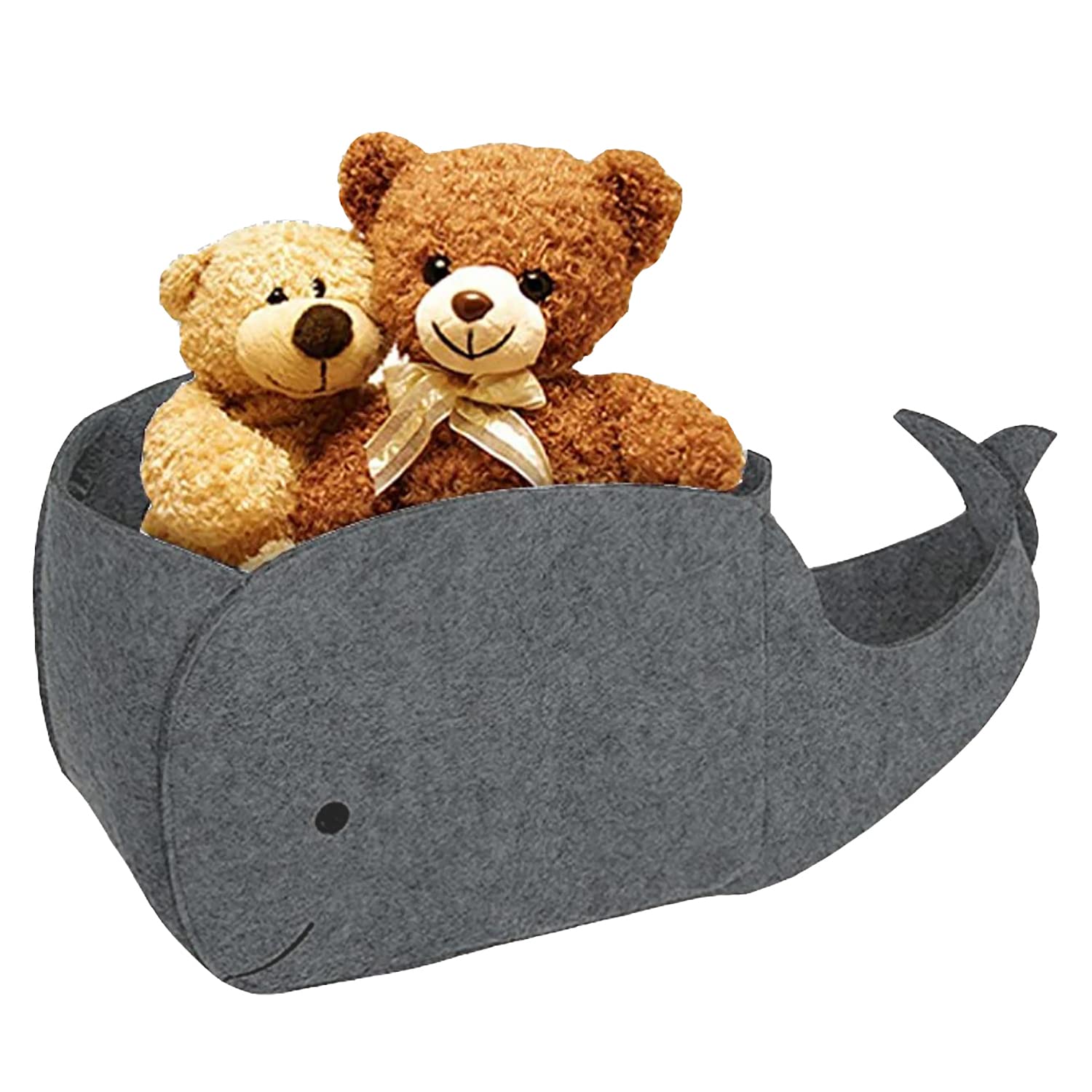 MEISO Spielzeugkiste Aufbewahrungskorb aus Filz, Faltbare Spielzeug Organizer Korb in Walform, Aufbewahrungsboxen aus Stoff Wäschekorb für Zuhause Aufbewahrungsbehälter für Kinderzimmer Angebot bei HelloDeals