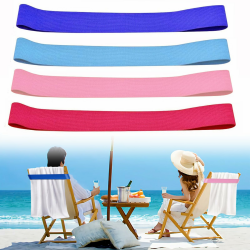 4 Stück Handtuchbänder für Strand, Elastisch Strandtuch Klammern, Strandkörbe Bänder für Sonnenliegen, Winddicht Handtuchklammern für Strandliegen Strand Zubehör Angebot bei HelloDeals