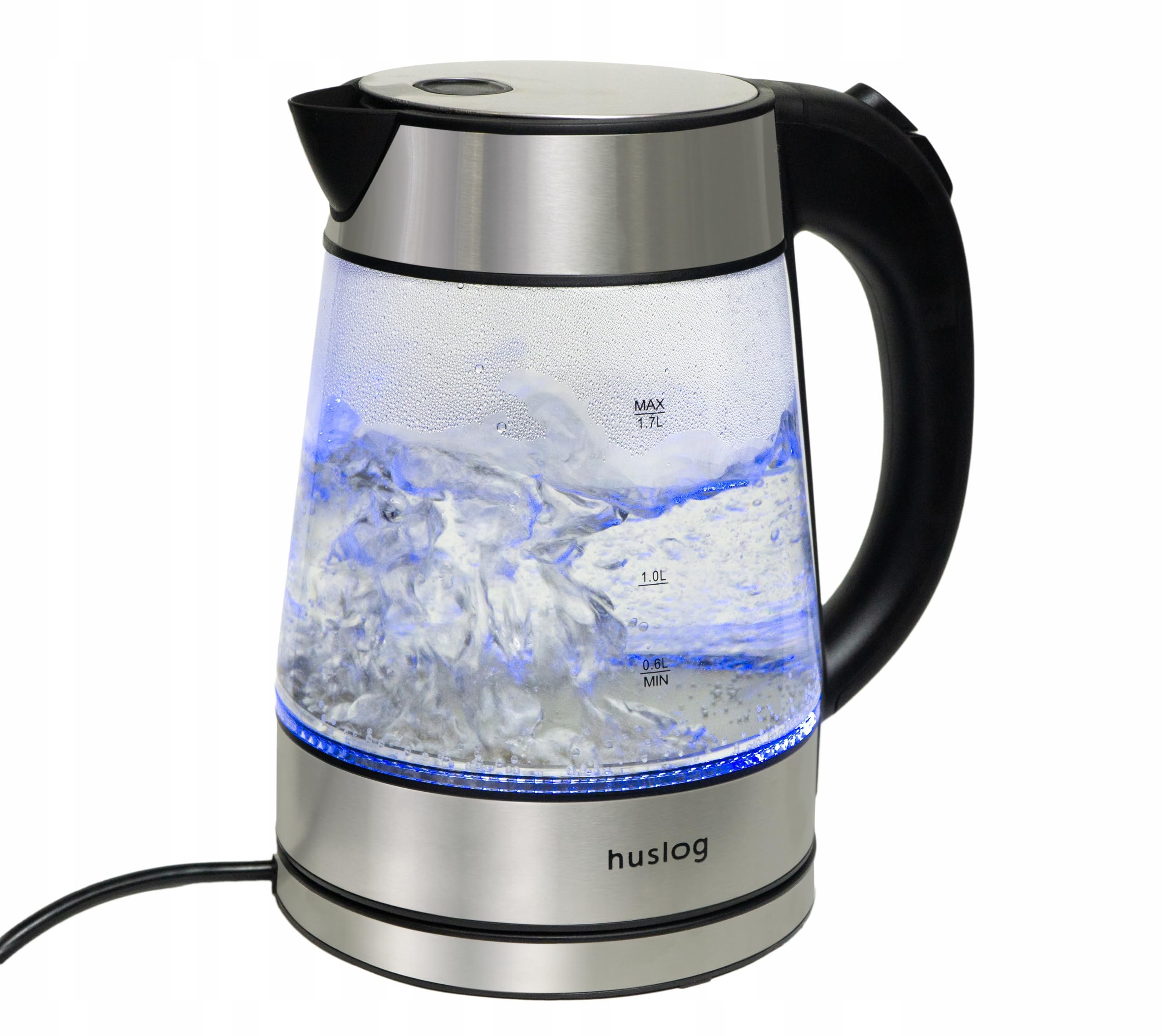 Wasserkocher Glas 1,7 Liter, 2200 Watt, LED-Beleuchtung, 100% BPA Frei, Verdicktes Glas Wasserkocher mit Kalkfilter, 360° Edelstahl Sockel, Trockenaufschutz, Silber 1.7 Liter Glas-wasserkocher 1,7l Angebot bei HelloDeals