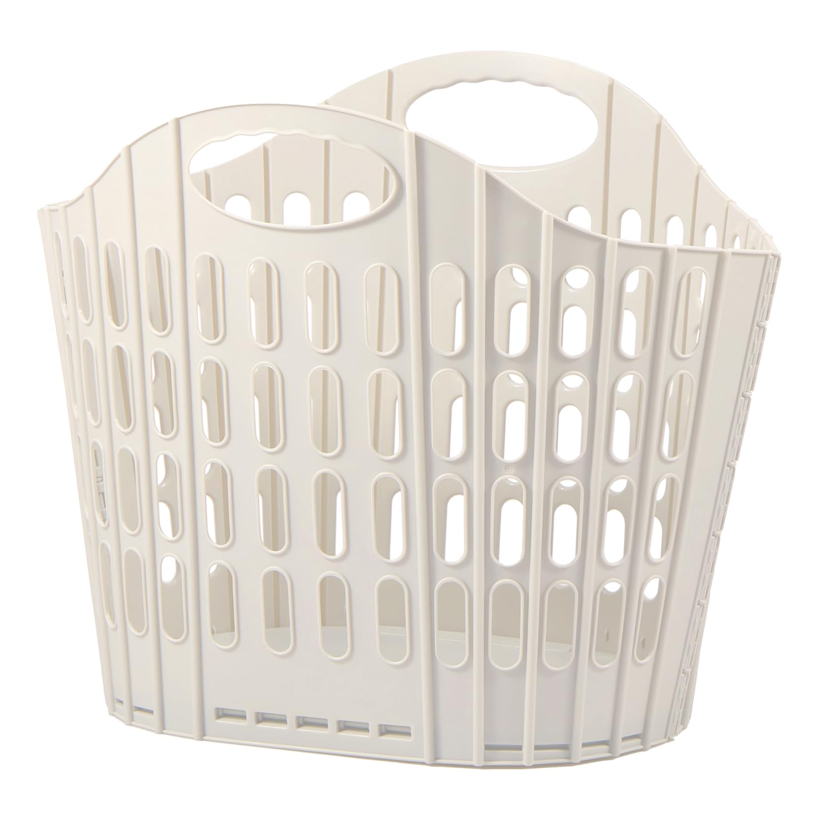 Faltbarer Wäschekorb,Wäschesammler aus Kunststoff (PP),BPA-frei,tragbarer,Luftdurchlässiges Dekor,Schützt effektiv vor Feuchtigkeit und Geruch,40×29×32 cm(cremefarben) Angebot bei HelloDeals