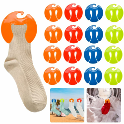 48 Stück Sockenklammern für Waschmaschine und trockner Sockenclip Sockenhalter mit Haken Sockensortierer Socken Mit Sockenclip Direkt In Die Schublade Ohne Sie Zu Falten (4 Farben) Angebot bei HelloDeals