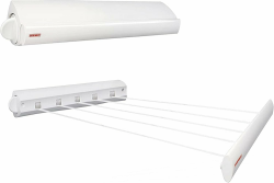 Leifheit Wandtrockner Rollfix 210 Longline, 21m Wäscheleine für 2 Waschmaschinenladungen, ausziehbarer Wäscheständer, platzsparender Trockner, Wäschereck mit Wandmontage, Wäschetrockner für die Wand 5 x 4,2m Angebot bei HelloDeals